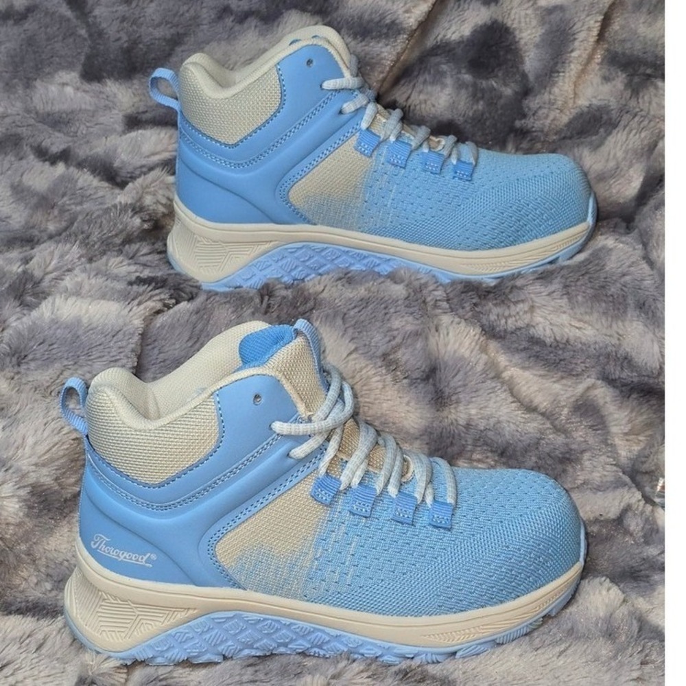 NWB Thorogood Women's Work Shoes Blue/White Safety Toe ASTM # 509-9201 size 5.5